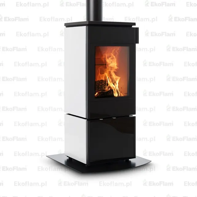 Wood-burning stove Nobis 8/10 Flat 300 steel white