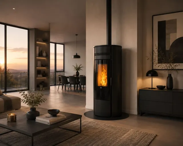 Pellet stove Klover Style 180 steel black