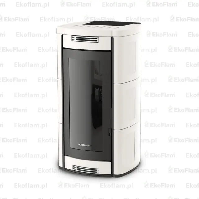 Pellet stove Moretti Design Aladino Aqua All Style 19 Maiolica white
