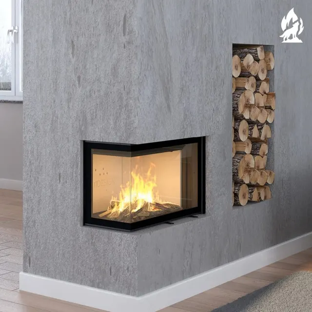 Wood-burning insert Moretti Design Latodesign 60 left