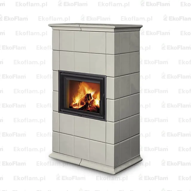 Kominek na drewno Romotop Baracca 10 ceramika  31008 kremowy matowy