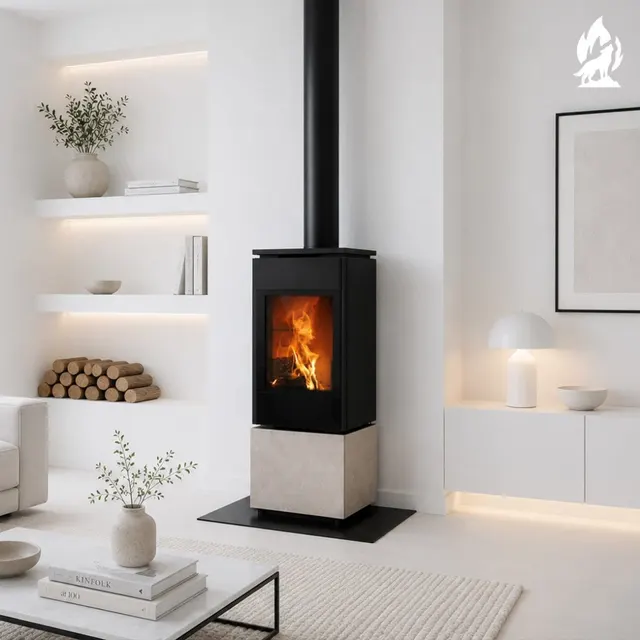 Wood-burning stove Nobis 8/10 Flat 500 gres grey