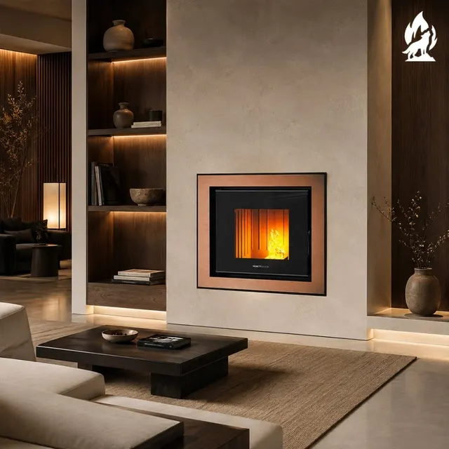 Hybrid stove Moretti Design Full Hybrid steel bronze