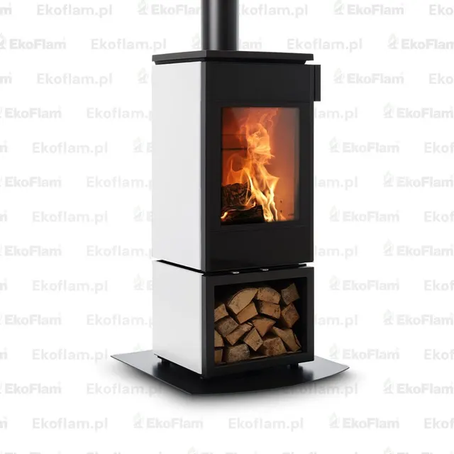 Wood-burning stove Nobis 8/10 Flat 330 steel white