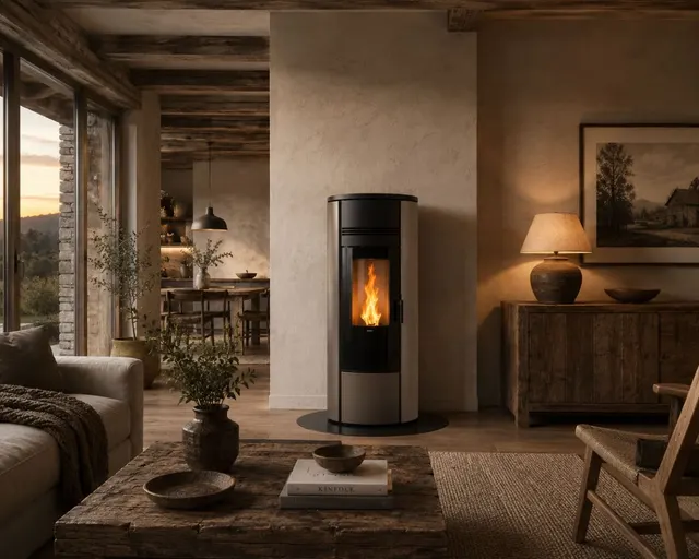 Pellet stove Klover Style 180 steel bronze