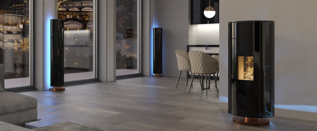 Kominek na pellet Moretti Design Dolby Air