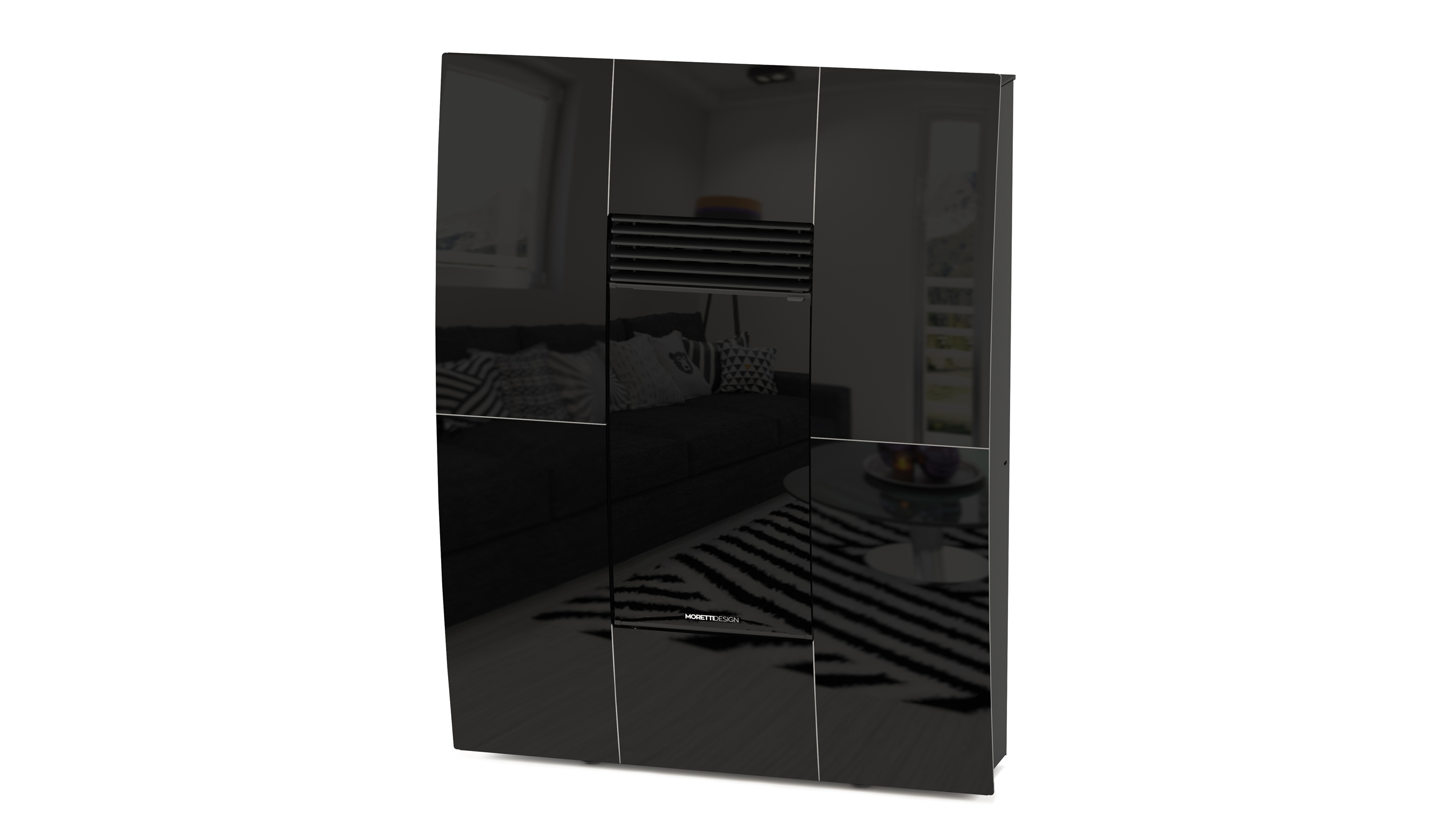 Kominek na pellet Moretti Design Compact Glass 8