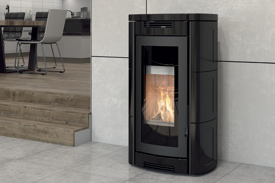 Piecyk kominkowy na drewno Moretti Design Aladino Wood
