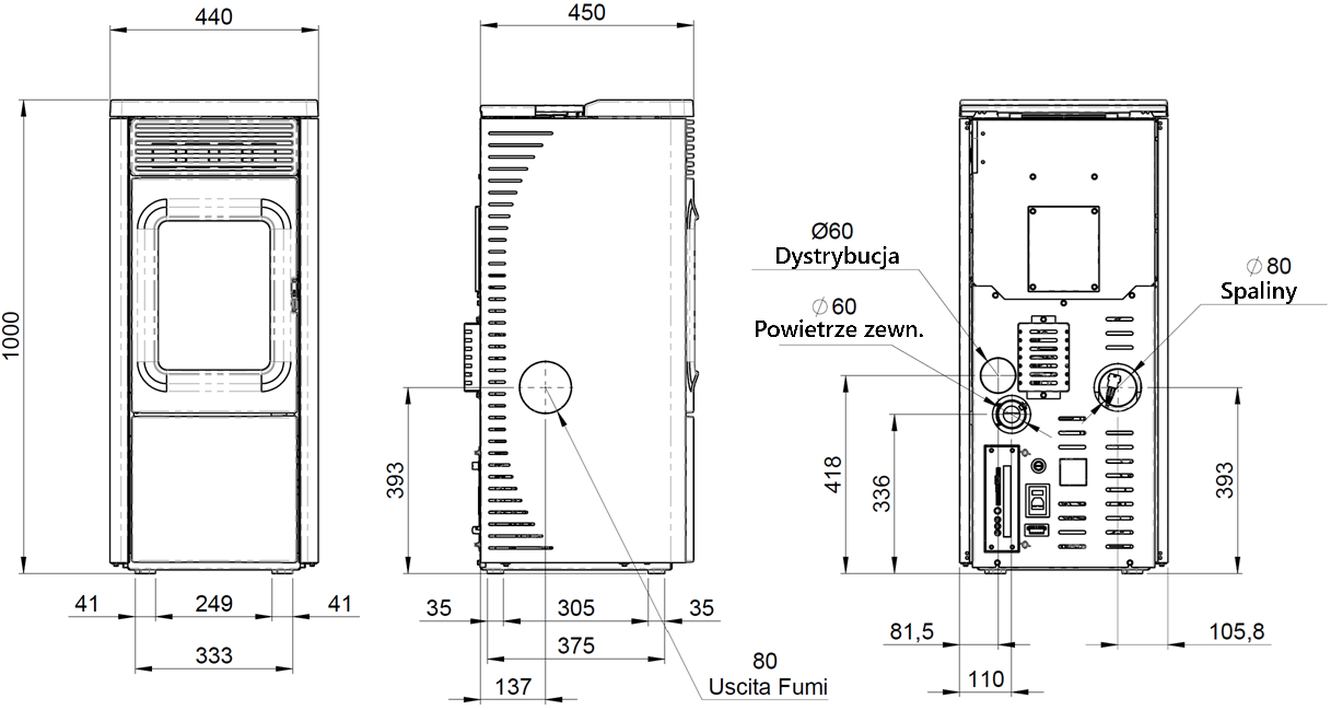 Piecyk na pellet Nobis Lisa N 70
