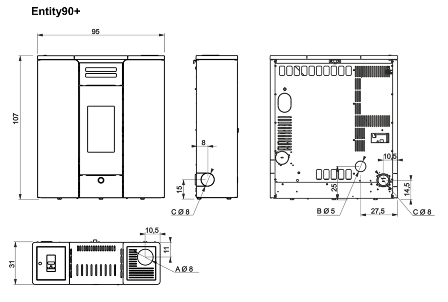 piecyk na pellet Entity 110+