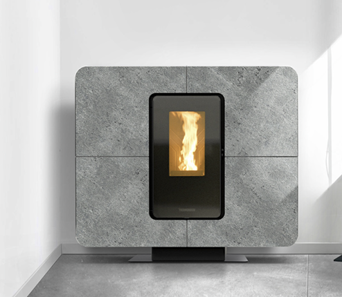 Piecyk na pellet Thermorossi Slimquadro Idra Gres
