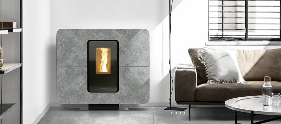 Piecyk na pellet Thermorossi Slimquadro Idra Gres